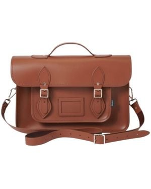 Zatchels Handmade Leather Backpack Satchel - Brown