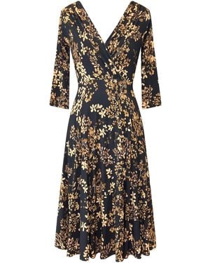 Alie Street London Annie Dress Petite Golden Blossom - Black