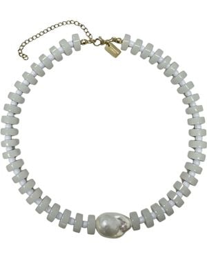 Christina Greene Daydream Baroque Pearl Beaded Necklace - Metallic