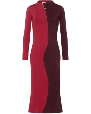 Zetaye Amelia Silhouette Dress - Red