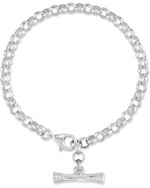 Dower & Hall Adjustable Nomad T-Bar Chunky Chain Bracelet - Metallic