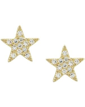 KAMARIA Star Diamond Stud Earrings In 14k Gold - Metallic