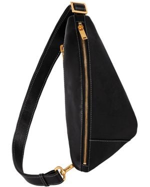 Time Resistance Leather Chest Bag – Tales Of The City - Black