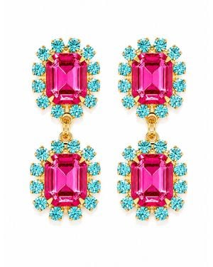 The Pink Reef Twin Gem Earring - Pink