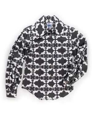 FORZA CAVALLO Mirror Horse Blouse - Black