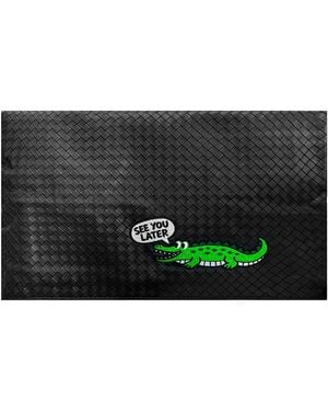 Lilly Loves See You Later Alligator Oversized Folded Clutch Bag - Black