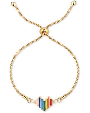 Rejected Hearts Club Prideful Heart Charm Adjustable Bracelet - Metallic