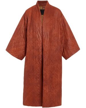 Niran Jenna Brick Padded Kimono Coat - Red