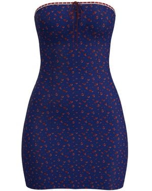 Blackbough Swim Tiffany Mini Tube Dress Heartache Pointelle - Blue
