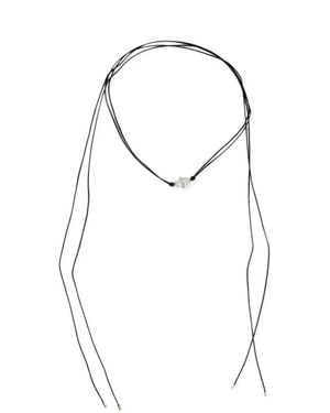 Saachi Hamsa Pendant Wrap Choker - Black