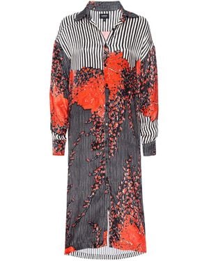 LAHIVE Neutrals Genevive Print Shirtdress - Red