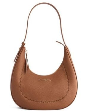 Orange Cube Smile Shoulder Bag - White