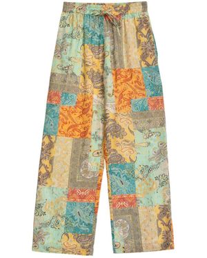 Niza Patchwork Trousers Kaori - Blue