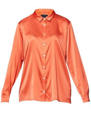 Helen Mcalinden Elsie Silk Utility Shirt - Orange