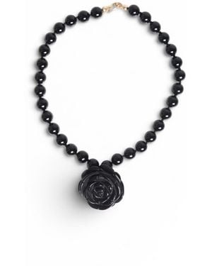 A'miss Midnight Rose Necklace - Black