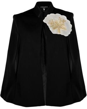 Laines London Laines Couture Tailored Cape With Embellished Cream Shell - Black