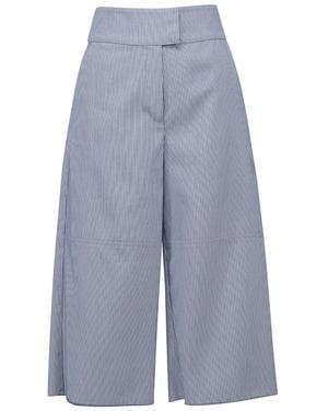 Smart and Joy Wide Capri Trousers - Blue