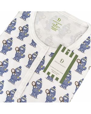 Duggan Society Tennis Dog Pima Cotton Pyjamas - Blue