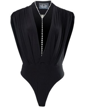 Vazaf Cut Of Diamonds Bodysuit - Black