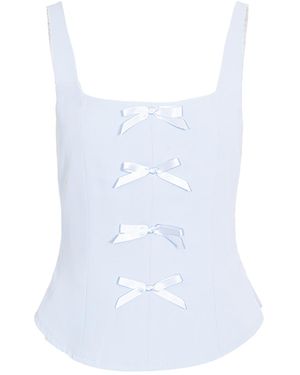 Amy Lynn Kady Ribbon Detail Corset Top - Blue