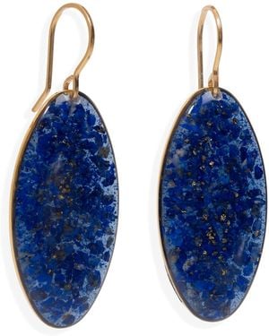 Kate Koel Royal Lapis Oval Earrings - Blue