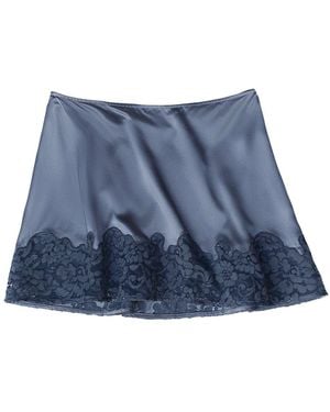 23Rd August . Infatuated Silk Mini Skirt - Blue