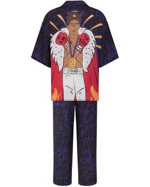 King Naked No Sun Shirt Trousers Set - Blue
