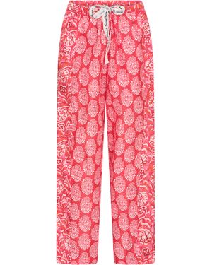 NoLoGo-chic Mix Match Cosmos & Bonbon Trousers Cotton Multi - Red