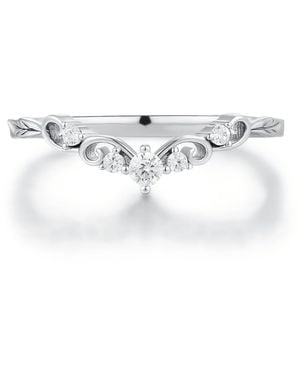 Azura Jewelry New York Crest Band Vermeil - White