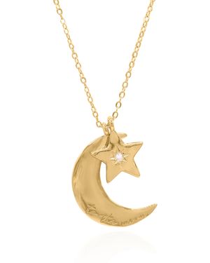 Luna Charles Cherish To The Moon & Back Necklace - Metallic