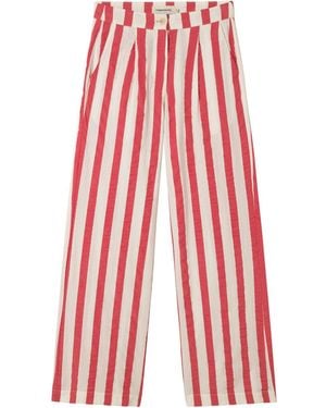 Thinking Mu Manolita Striped Pants - Red