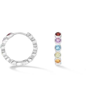 Dower & Hall Tutti Frutti Huggie Hoops - Metallic