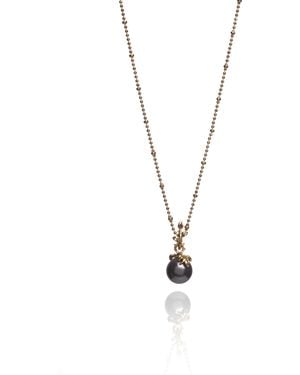 Kasun Dark Pearl Pendant - Metallic