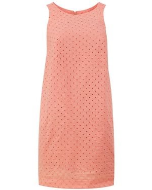 Conquista Coral Charm Embroidered Cotton Dress - Pink