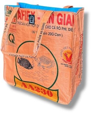 Torrain Recycled Bags Tangerine Fish Simple Tote - Orange