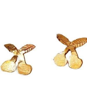 Lily Flo Jewellery Cherries Earrings - Metallic