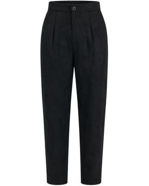 Ats the Label Jett Suede Tailored Trousers - Black