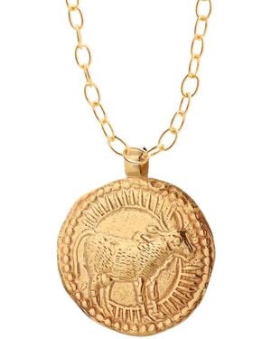 Goddess Charms Taurus Zodiac Charm Necklace Set - Metallic