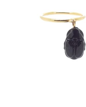 SALOME Noir Scarab Ring - Blue