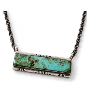 Saéa Kingman Mesa Bar Necklace - Green