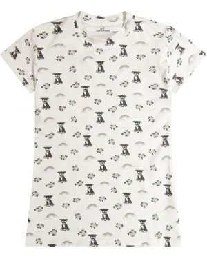 Cloud Haven Fitted Signature Print Tee - White