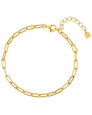 Nazzar Paperclip Link Chain Bracelet - Metallic