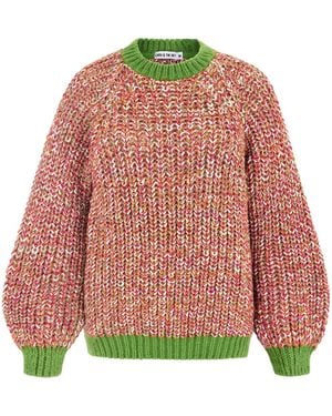 Cara & The Sky Debbie Twist High Neck Jumper - Red