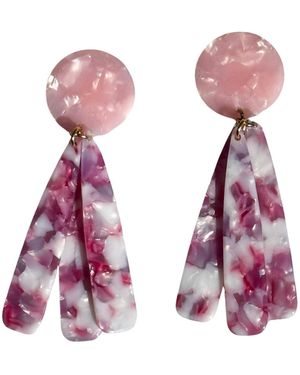 CLOSET REHAB Petal Drop Earrings - Pink