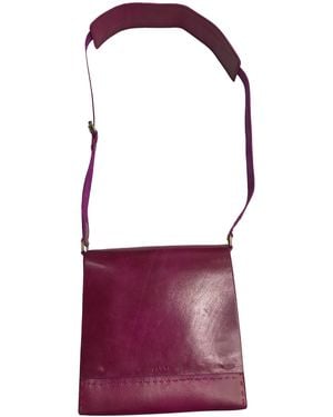 Zasta Studio Shoulder Assistant Two Sling Leather Bag - Purple