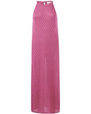 Peraluna Evelien Openwork Maxi Strap Beach Dress - Pink