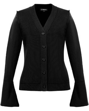 Smart and Joy V Neckline Cardigan - Black