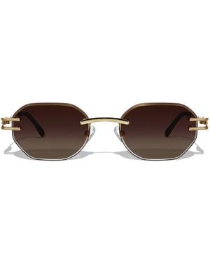 Cossimo Dore Metal Frameless Sunglasses - Brown