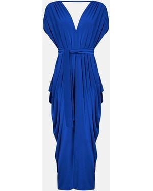 James Lakeland Draped Maxi Royal Dress - Blue