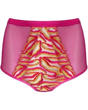 Somewhere Never Running Wild High Waisted Knicker - Pink